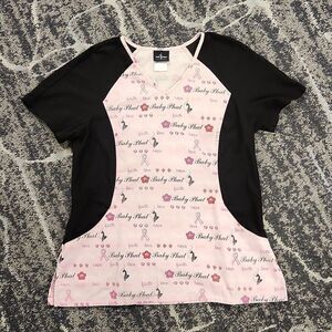 Baby Phat Breast Cancer Awareness Scrub Top M